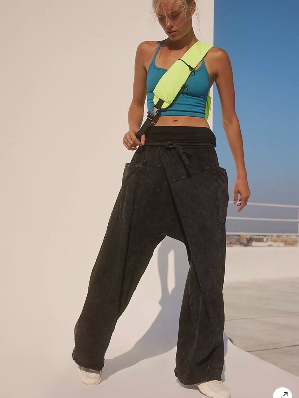 Free people movement Hot Shot Sport Pants grey/white size XS